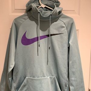 Nike Dri-Fit Gray Thermal Hoodie w/ Purple Swoosh